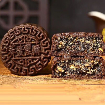 减肥解馋小零食低脂低卡低负担无糖无添加剂0反式脂肪酸糖人专用主食代餐粗粮荞麦月饼木糖醇黑芝麻馅传统手工中秋糕点心健康食品