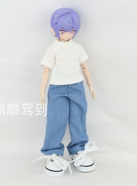 单独包邮！扎克衣服zack扎克事件8分bjd北冥体适用休闲拖地阔腿裤