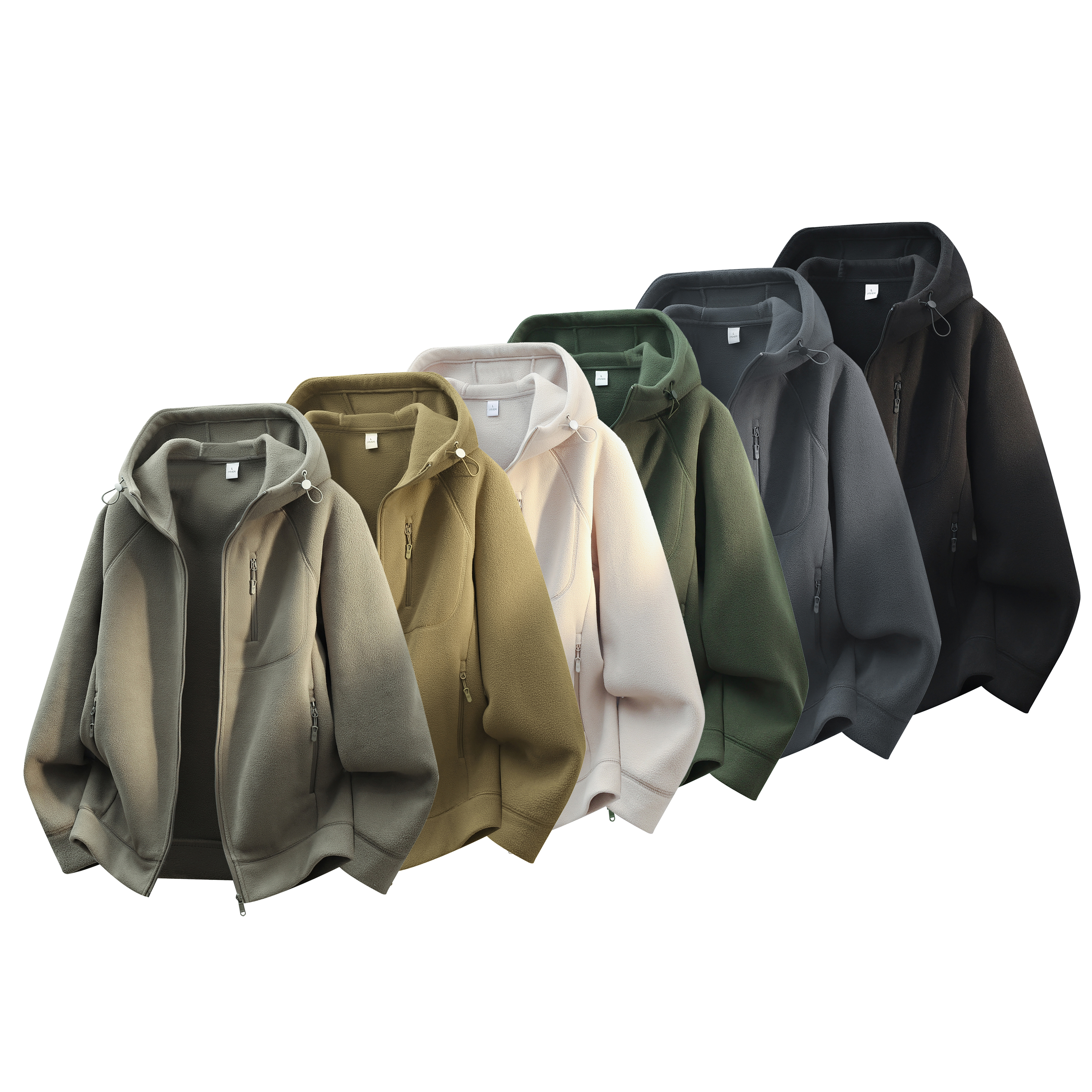 新款连帽美立森摇粒绒外套