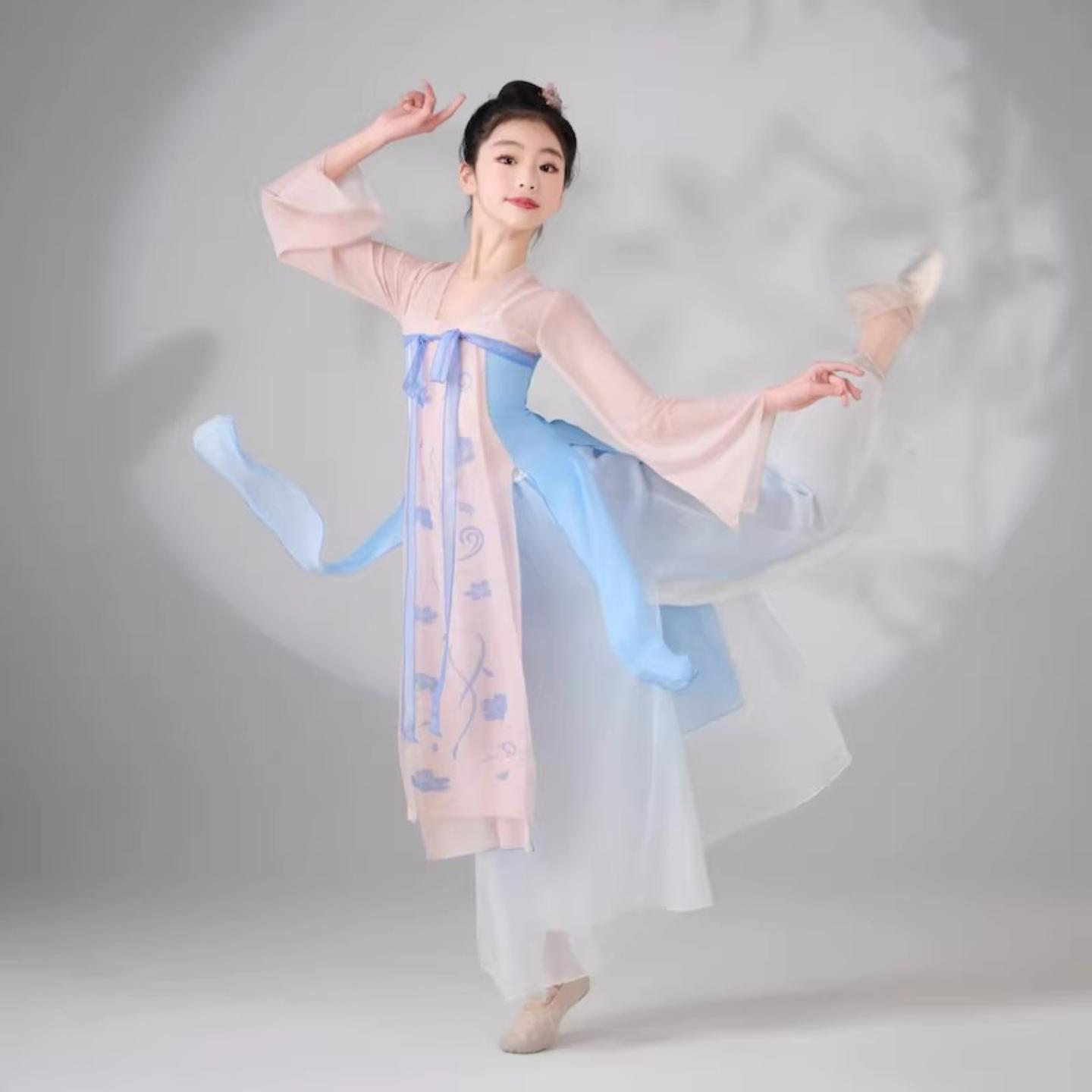 儿童古典舞纱衣飘逸雪纺舞蹈服