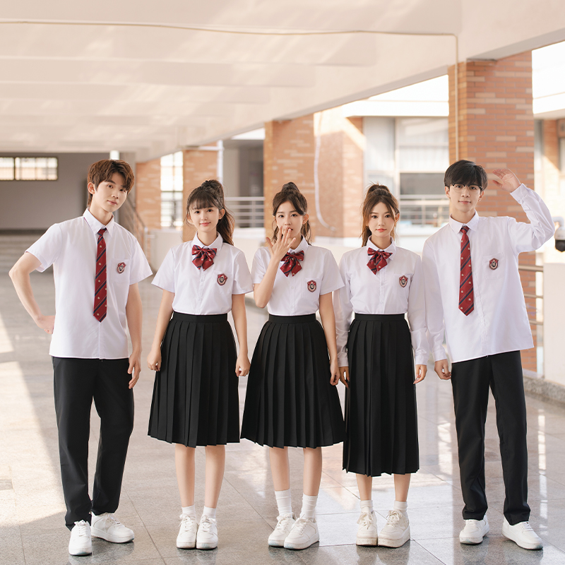 高中生班服长裙套装初中学生朗诵大合唱演出服学院风韩版校服秋季