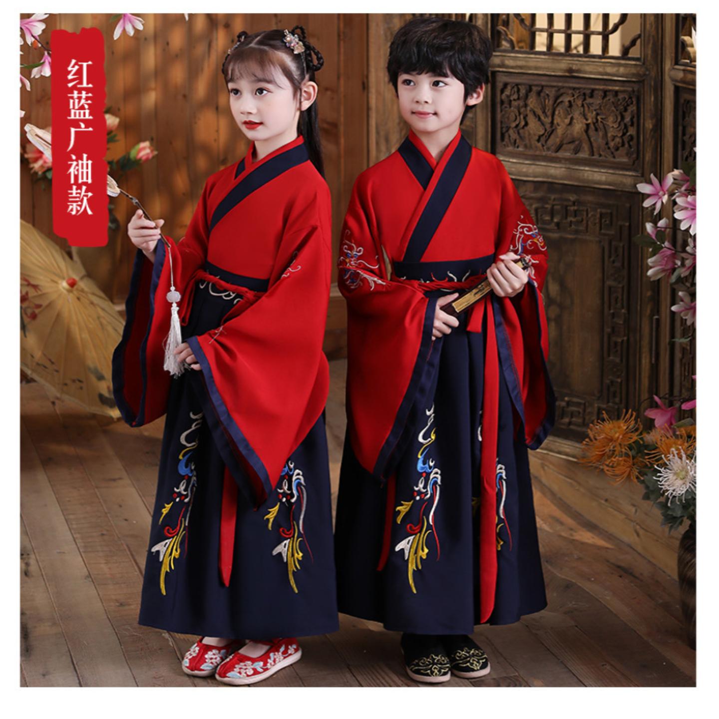 儿童古装汉服国学服男童女童