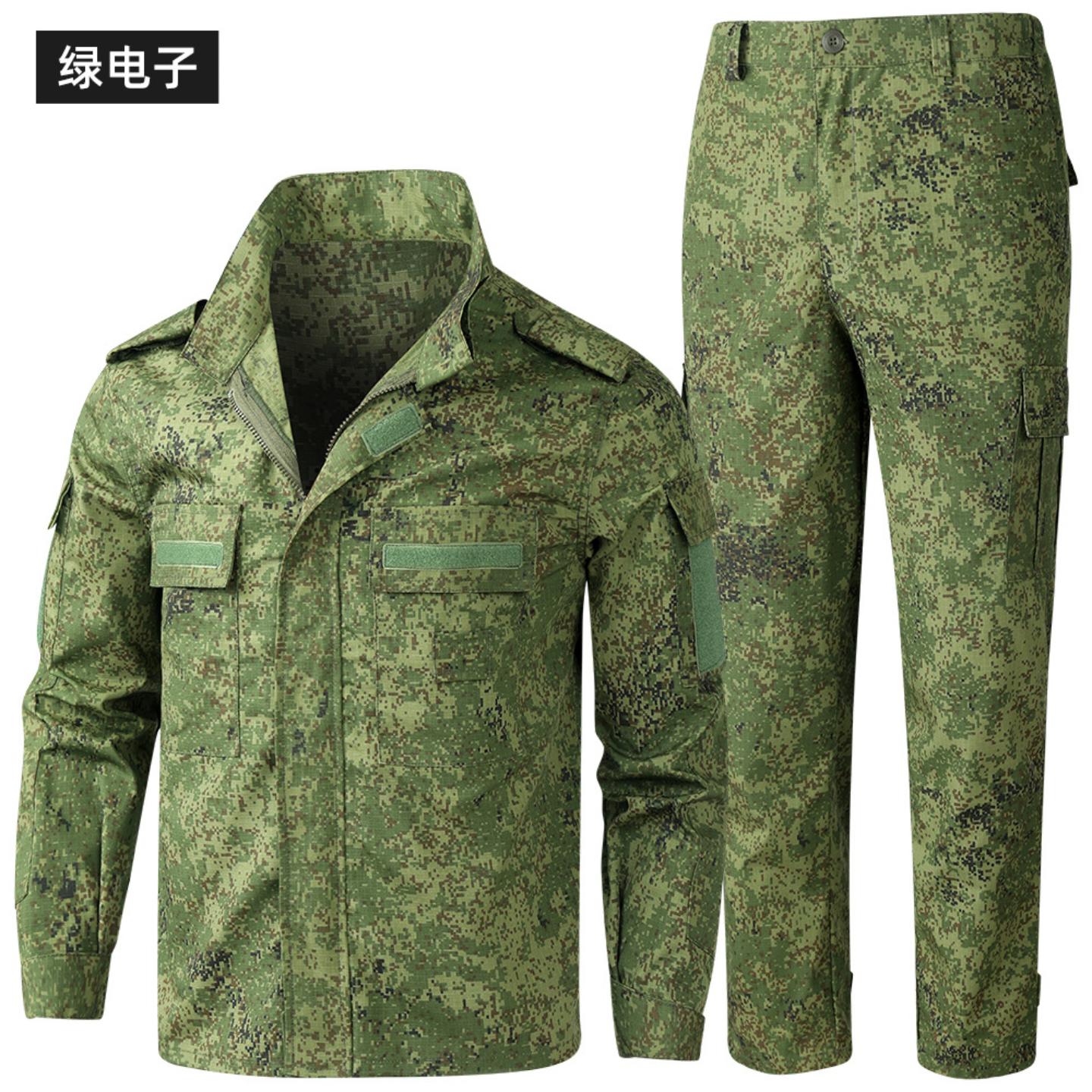 俄罗斯小绿人迷彩服套装男冲锋衣