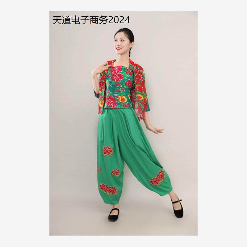 棉麻打鼓服舞蹈服装大码