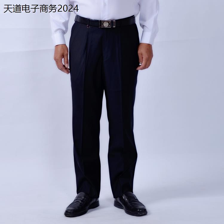新款深蓝色男装西裤黑色