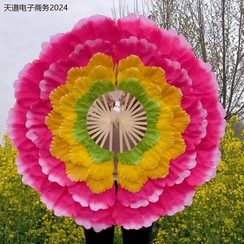 开场舞蹈牡丹花扇瓣广团