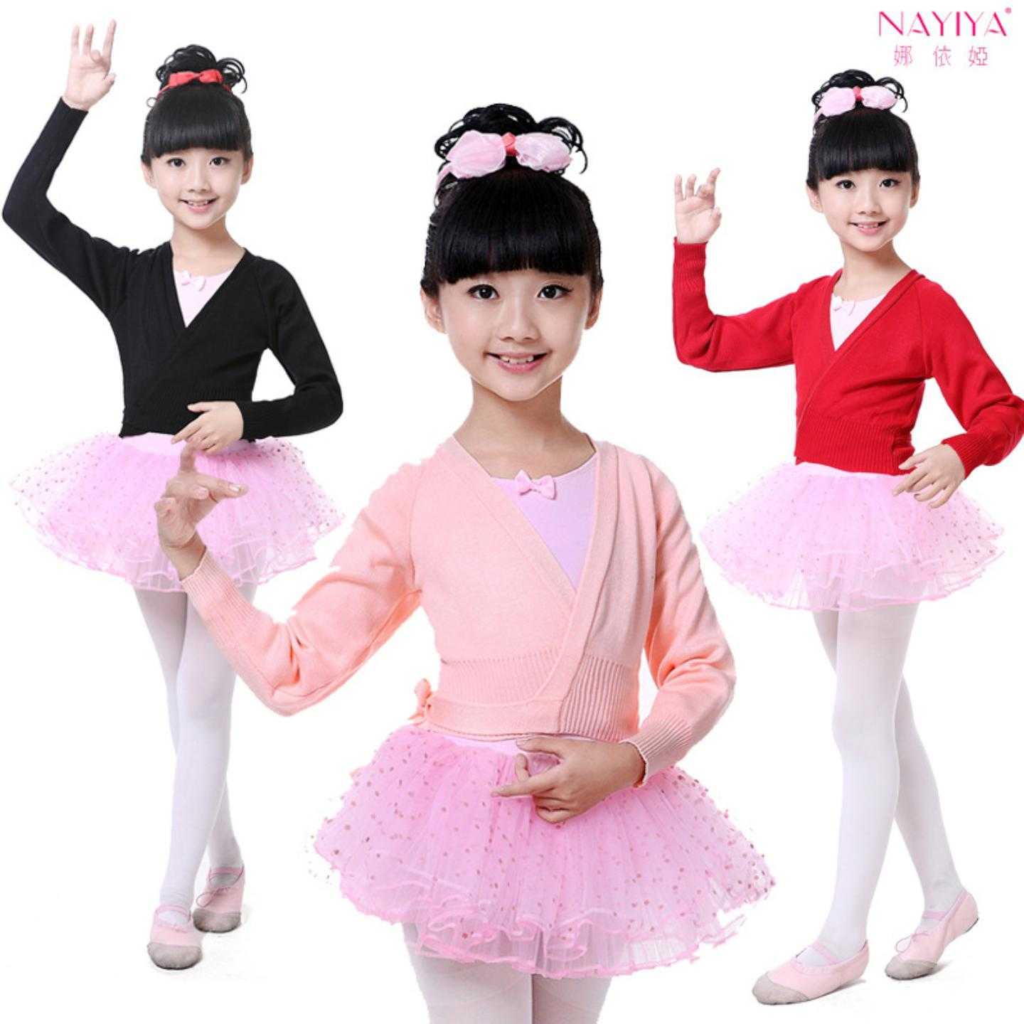 儿童舞蹈服毛衣女童秋冬季针织衫