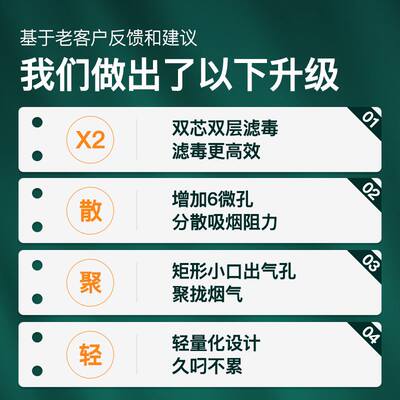 诤友烟嘴过滤器正品双重男士循环型可清洗吸烟过滤嘴三用细支正牌