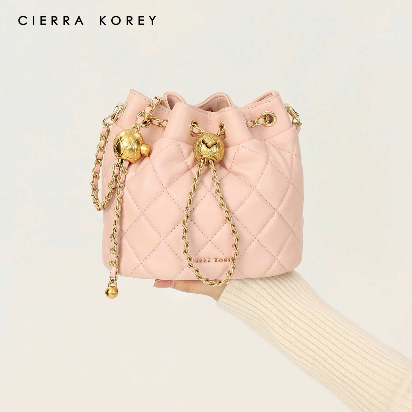 Cierra Korey官网 水桶包包女夏天2025新款质感链条单肩斜挎小包,箱包皮具/热销女包/男包,水桶包,淘宝优惠券,粉丝福利购,淘宝优惠卷