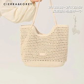 海边度假托特包包女夏天2025新款 Cierra Korey官网 编织包单肩包