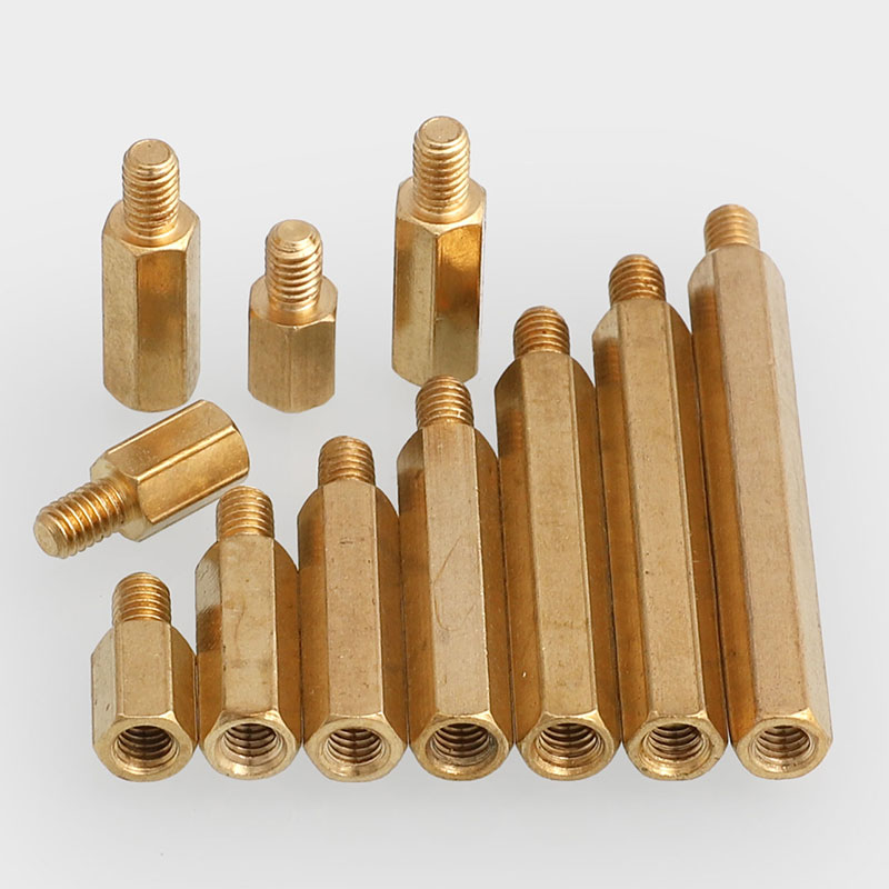 M3M4六角铜柱单头隔离柱铜螺柱螺丝*4/5/6/7/8/10/12/15-60+6mm