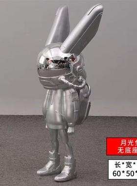 空山基女神雕塑机械姬大型摆件网红店酒吧KTV潮流玻璃钢落地装饰