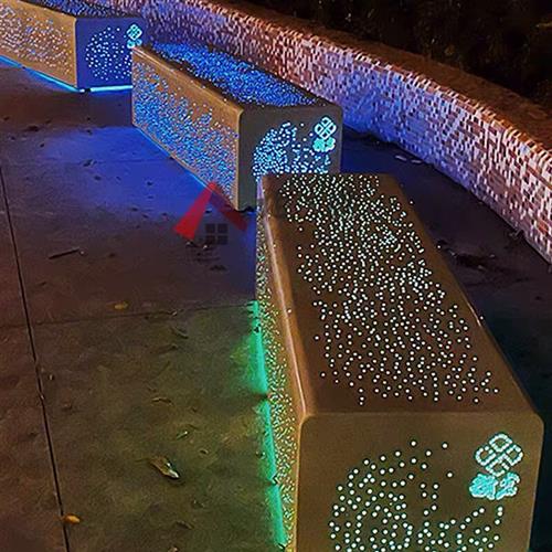 玻璃钢树池座椅定制厂家商场户外异形景观坐凳水磨石GRC花坛坐凳