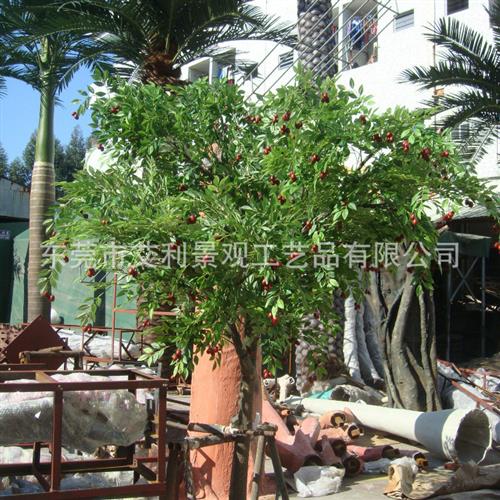 核桃树植物人造大型塑料开心果树红枣树园林景观装饰树景观树