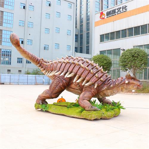大型电动仿真恐龙拟声模拟动作主题乐园吸引游客景观互动甲龙