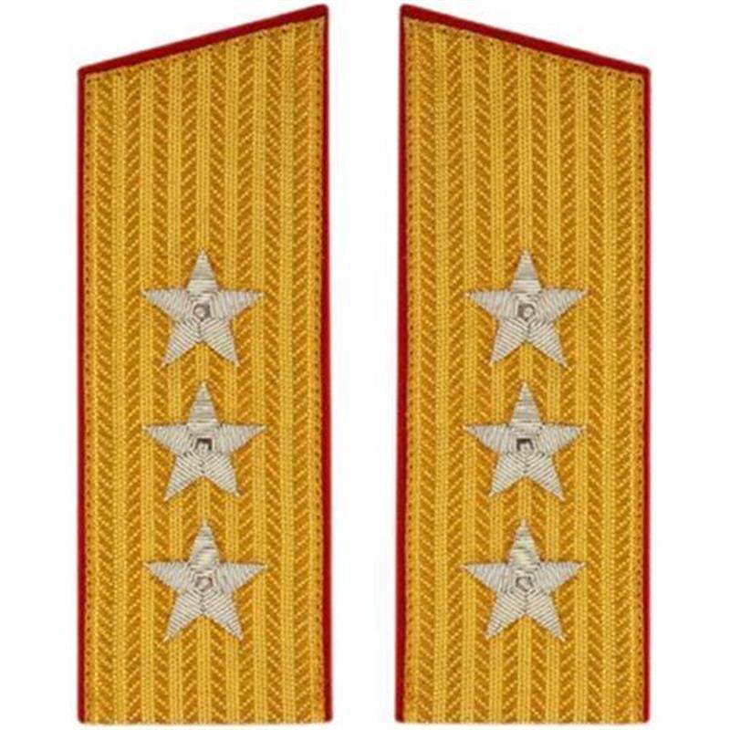 全手工复制五五肩章刺绣55式肩章印度丝肩章金绡绣肩章帽徽领章