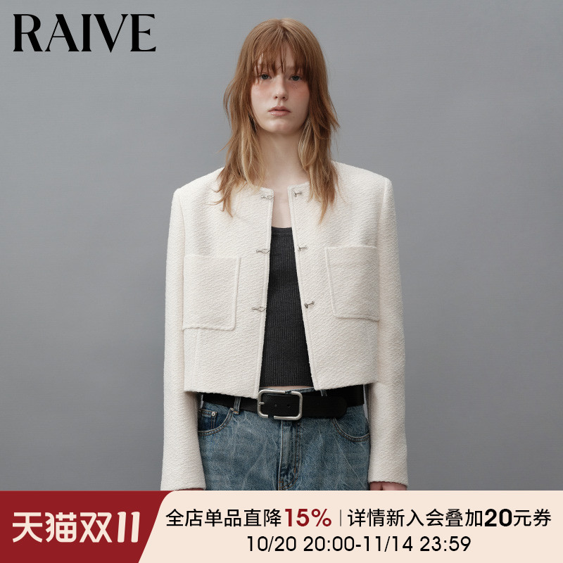 RAIVE单排扣通勤优雅短外套