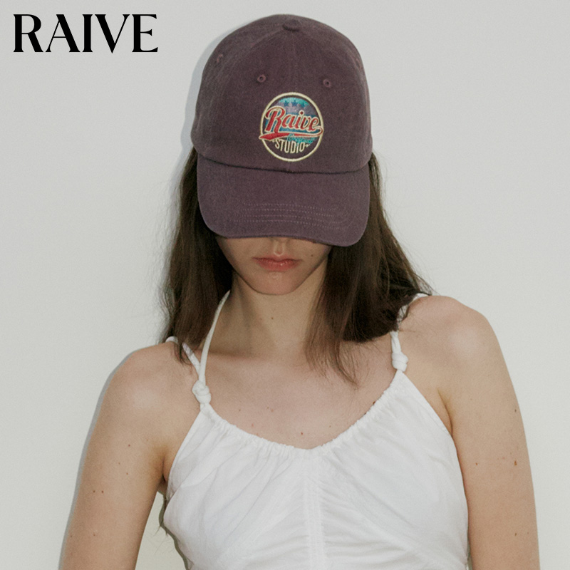 RAIVE徽章logo刺绣可调节棒球帽