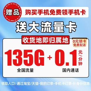 0.1元 月移动全国大流量卡 19元 分钟 赠品