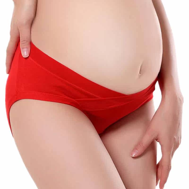 红色孕妇内裤纯棉低腰大码本命年孕早期内衣女孕晚期托腹孕中晚期