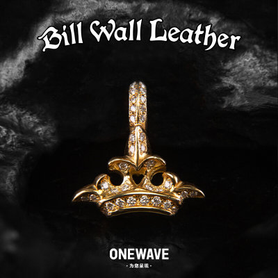 BillWallLeather18k金钻皇冠BWL手工定制纯银限量欧美饰品