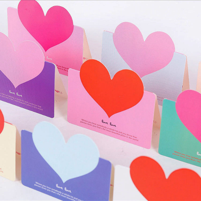 韩版创意通用爱心贺卡祝福留言卡