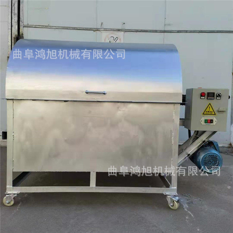 商用不锈钢茶籽炒锅炒货机糖炒板栗滚筒式瓜子电加热炒料机设备