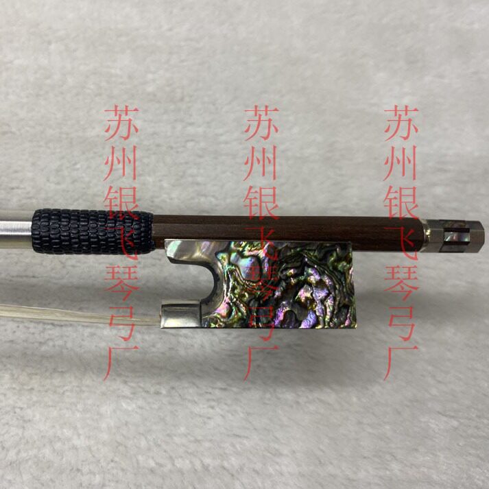 绿木绿檀木小提琴弓鲍鱼壳尾库小提琴弓蒙古白马尾演奏包邮弹性好