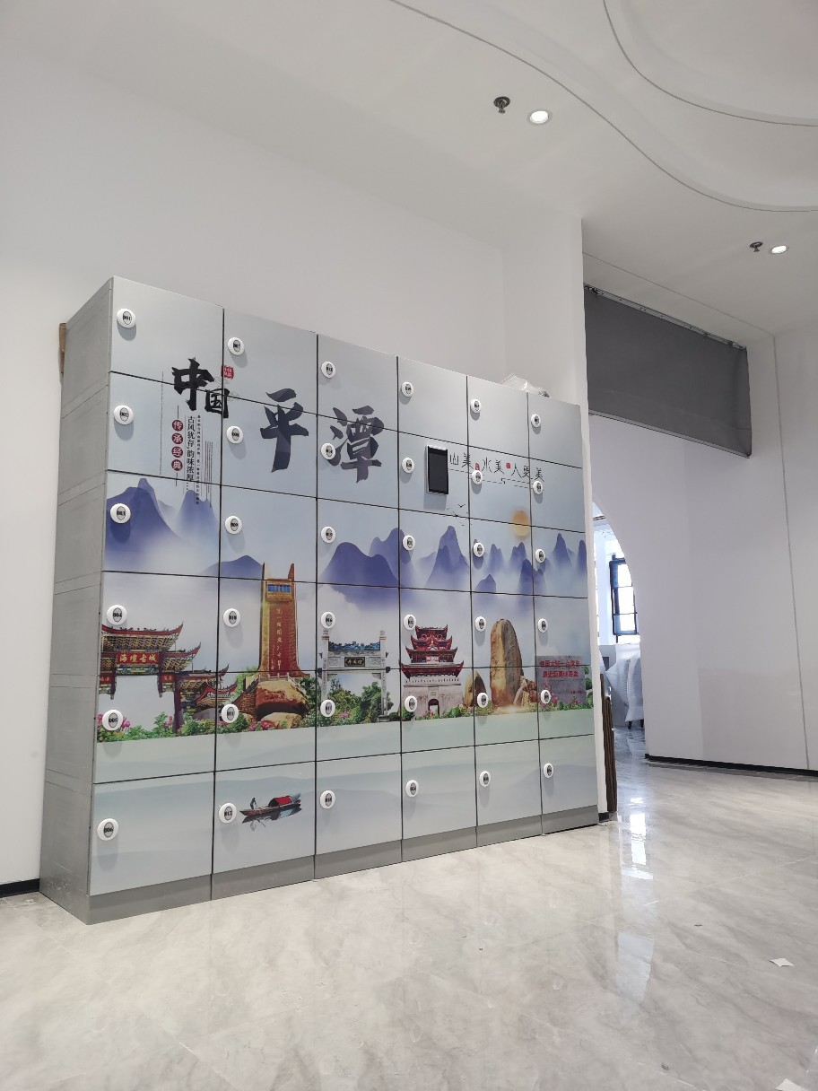 喷绘图案Logo人脸识别储物柜