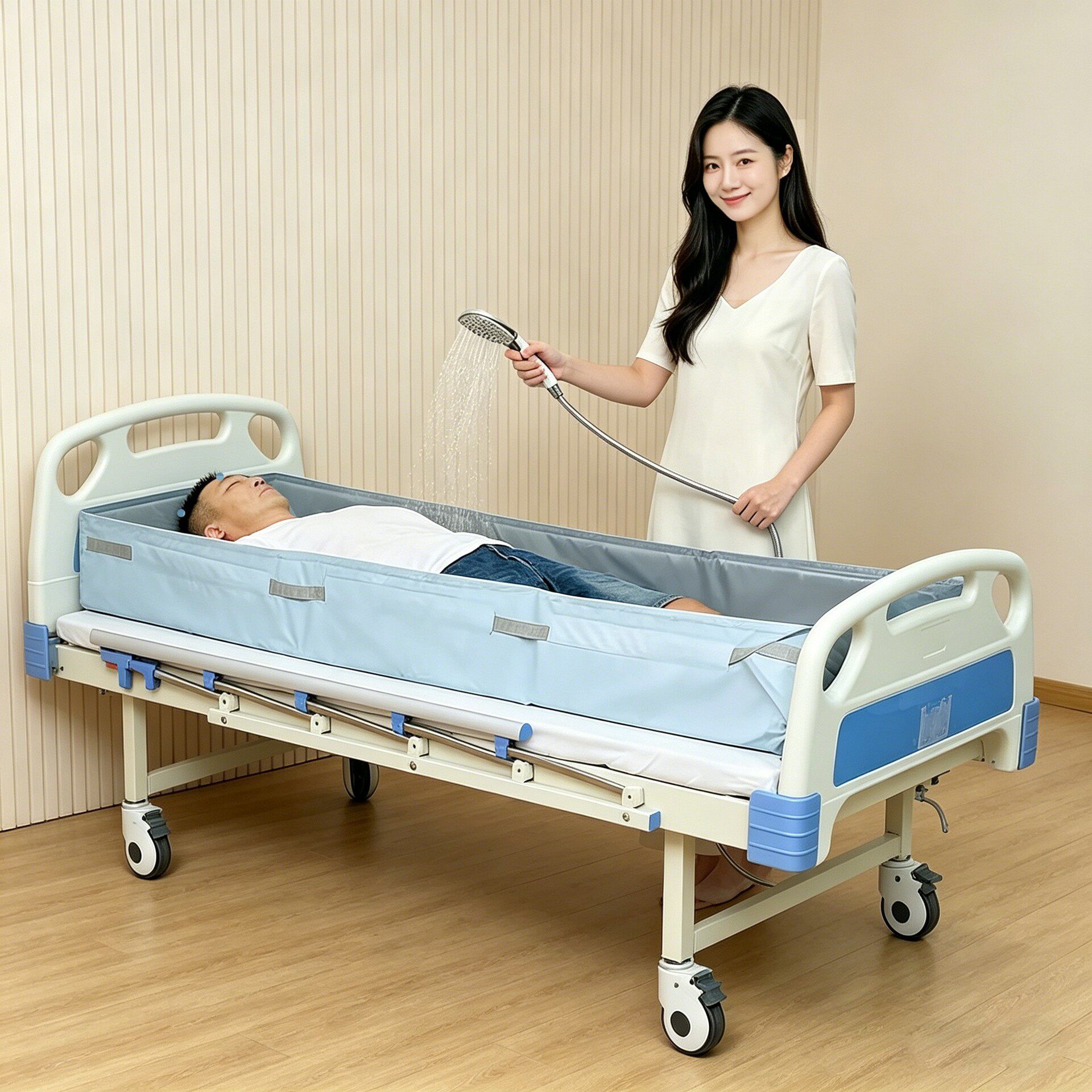 轻便洗澡床床垫养老院瘫痪老人助浴可折叠批发多功能家用洗浴床垫