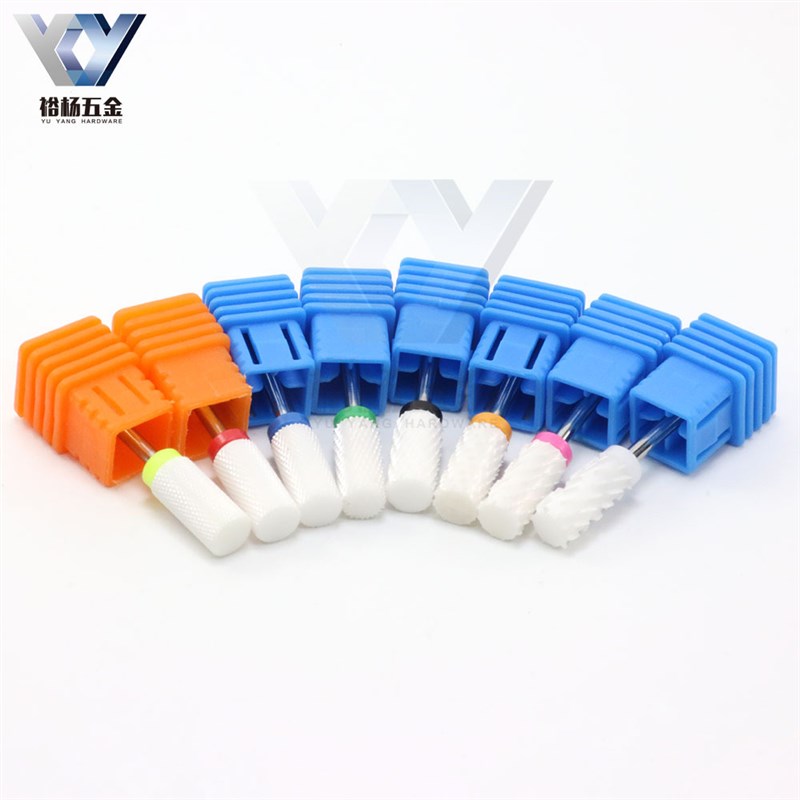 陶瓷磨头美甲卸甲抛光打磨去死皮修指甲电动工具配件2.35mm杆