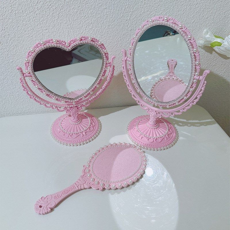 欧式复古宫廷化妆镜梳妆典雅珍珠旋转镜子台式放大双面镜家居台镜,家庭/个人清洁工具,柜镜/梳妆镜,淘宝优惠券,粉丝福利购,淘宝优惠卷