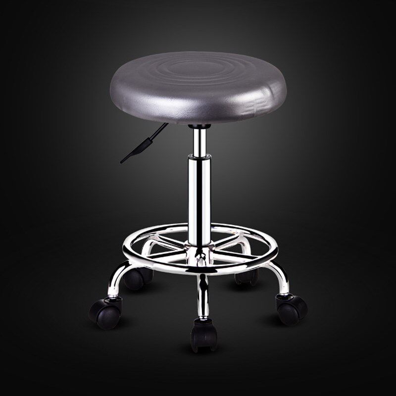 厂家直供美容技师凳MST030 电圆凳 可升降美容滑轮圆凳
