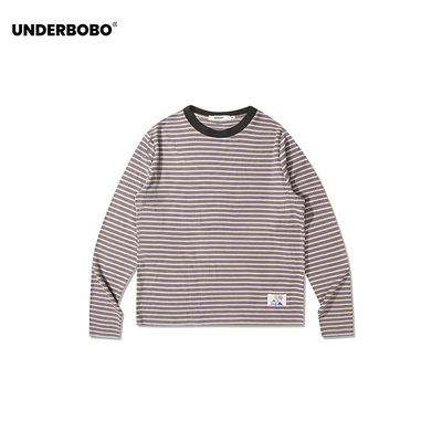 UNDERBOBO条纹打底长袖松弛感T恤