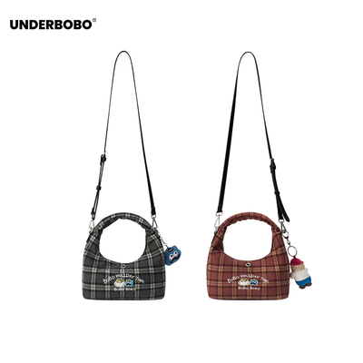 UNDERBOBO夏季时尚女格纹腋下包