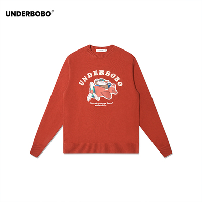 UNDERBOBO圆领慵懒风套头毛衣女