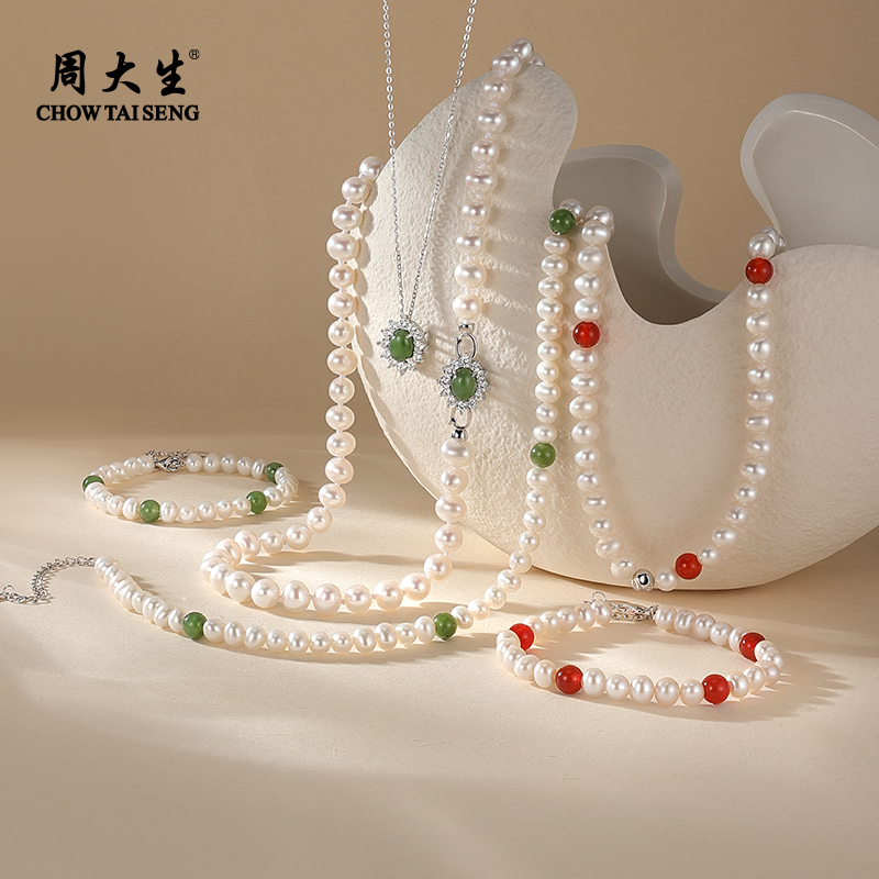 周大生淡水珍珠银项链