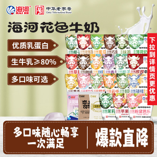 海河牛奶10袋18种口味整箱