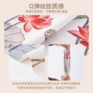 风防水垫硅胶桌垫高端防尘罩盖布防水防烫保护罩 卧室床头柜新中式