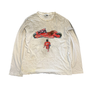 十卟SHIBU Akira阿基拉热血日漫做旧脏脏长袖T恤前卫复古vintage