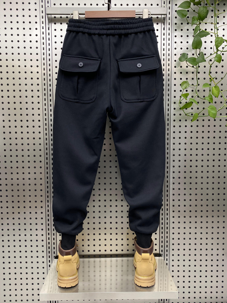 秋冬季新款男士加绒加厚休闲裤韩版修身小脚运动束脚潮流哈伦卫裤