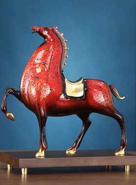 将军马大漆马全铜摆件马到成功办公室客厅玄关装饰乔迁开 业礼品