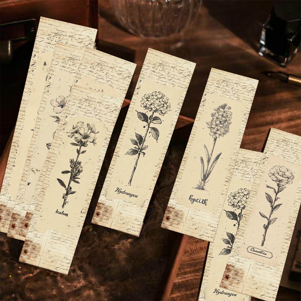 植物主题书签DIY创意手帐