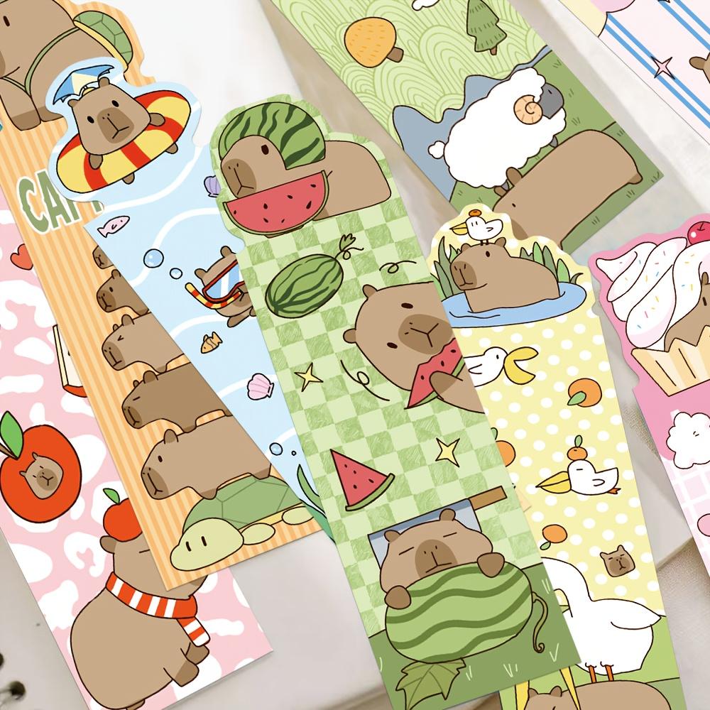 卡皮巴拉书签卡通水豚装饰