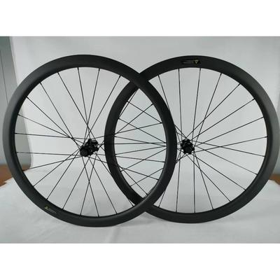 碟刹真空开口公路自行车碳纤维轮组中锁桶轴45 50 55 mm六钉快拆
