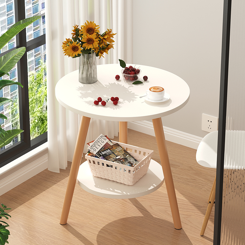小圆桌子沙发边几客厅家用茶几边桌卧室简易床头桌迷你阳台小圆桌