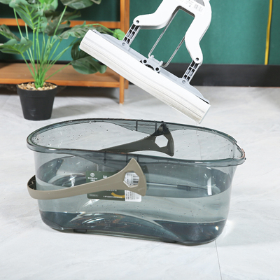 洗拖把桶长方形加厚加大平板拖布桶免手洗透明桶拖地提桶塑料方桶