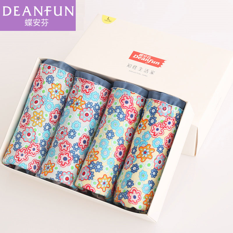 蝶安芬女士内裤中腰印花无痕网纱边纯棉裆女式舒适透气三角短裤女,女士内衣/男士内衣/家居服,女三角裤,淘宝优惠券,粉丝福利购,淘宝优惠卷