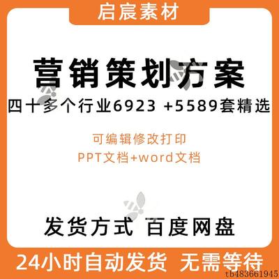 营销活动策划方案例市场推广促销设计公关策划案开业宣传设计模板