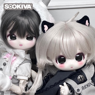 现货 BJD 娃头三分六分 sookiva药药二次元三插带妆单头